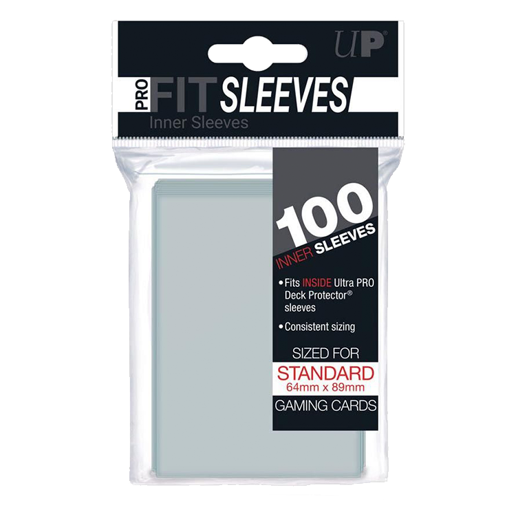 Ultra PRO Pro-Fit Inner-Sleeves – 100 Stück im Standardformat. ca. 64mm x 89mm